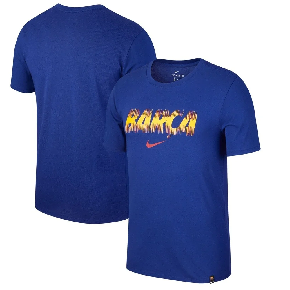 New Nike Mens FC Barcelona Barca Soccer Short Sleeve Shirt Size‎ Large